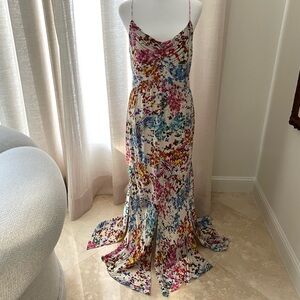 Ali Ro Floral Vibrant Multicolor Maxi Dress 🖼️
